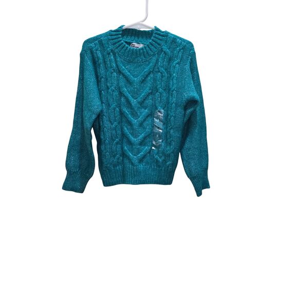 Epic Threads Girls Cable Knit Sweater Teal Size 5 NWT - Picture 5 of 8